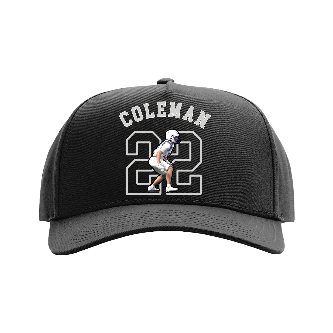Full Fabric Five-Panel Champ Cap — Shirsey Arch in Black