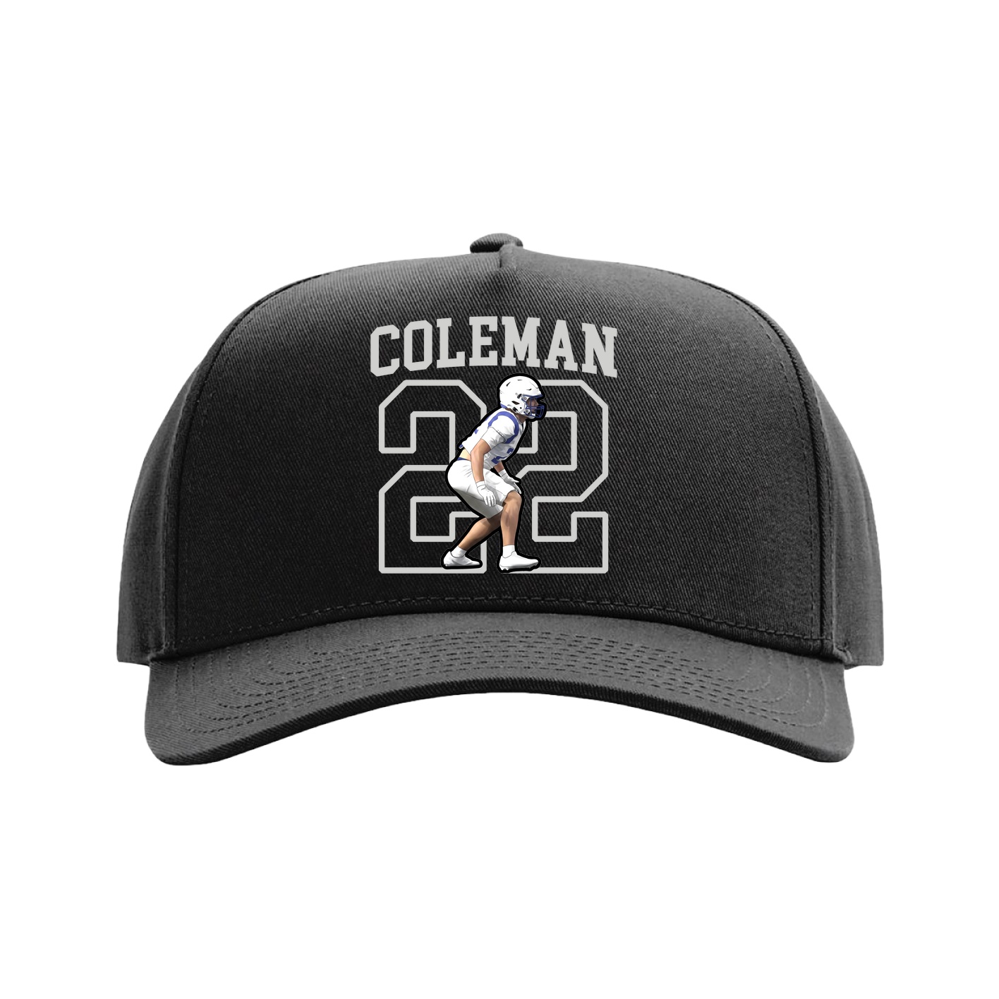 Full Fabric Five-Panel Champ Cap — Shirsey in Black