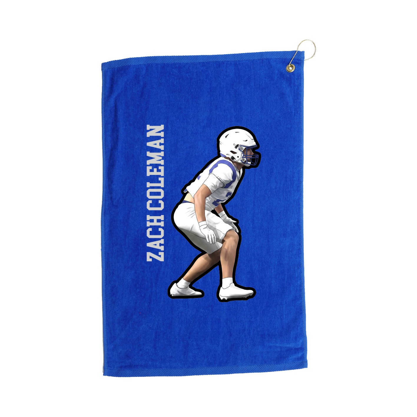 Golf Towel — Name Vertical in Royal