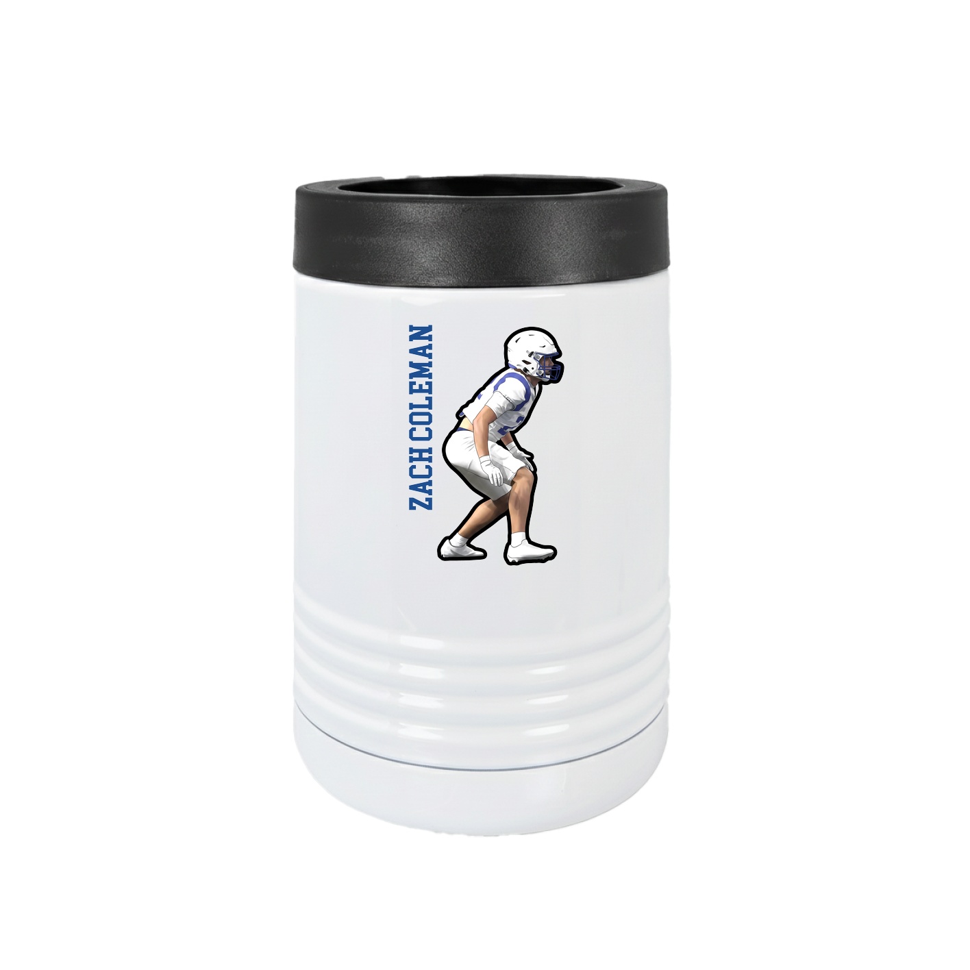 Beverage Holder — Name Vertical in White