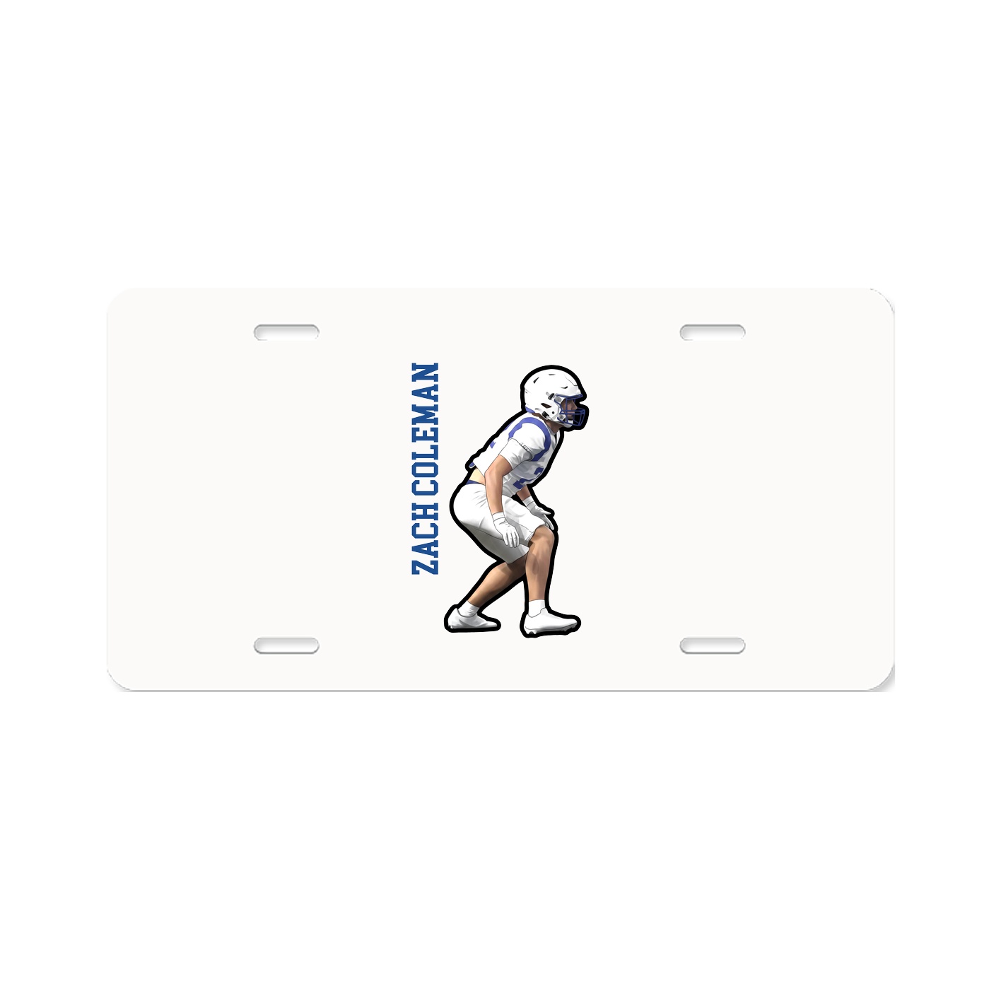 License Plate — Name Vertical in Classic