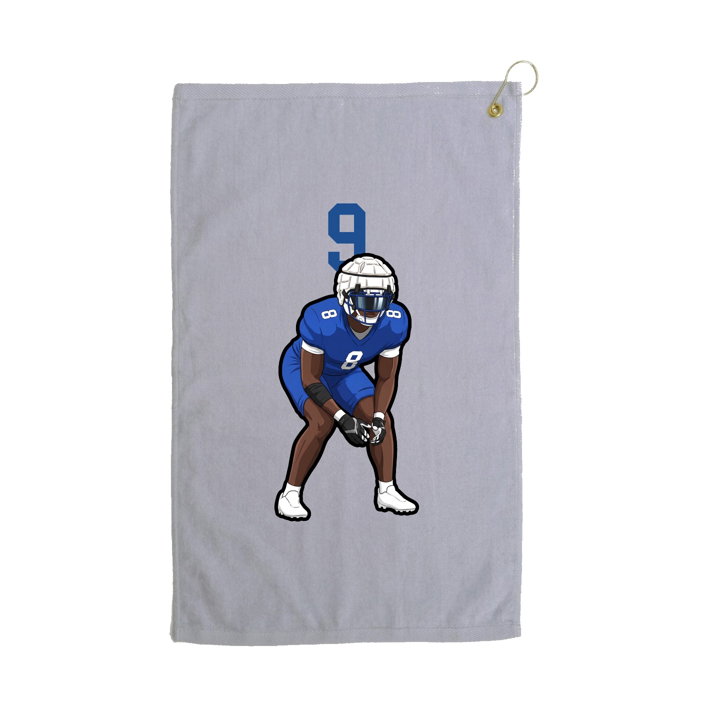 Golf Towel — Number Top in Grey
