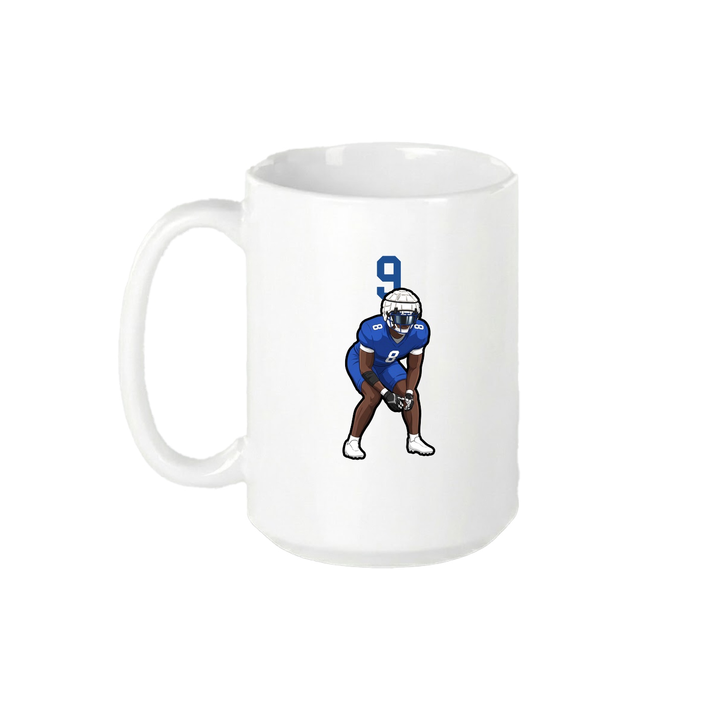 15oz Coffee Mug — Number Top in White