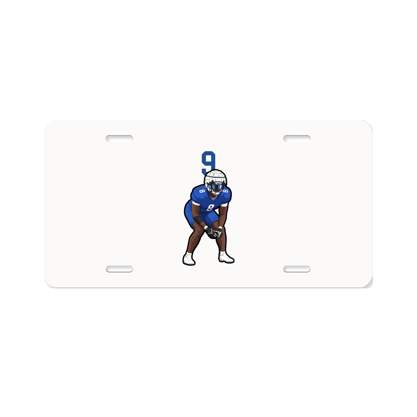 License Plate — Number Top in Classic
