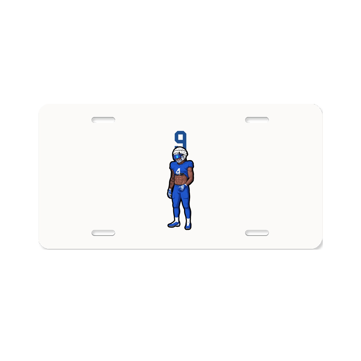 License Plate — Number Top in Classic