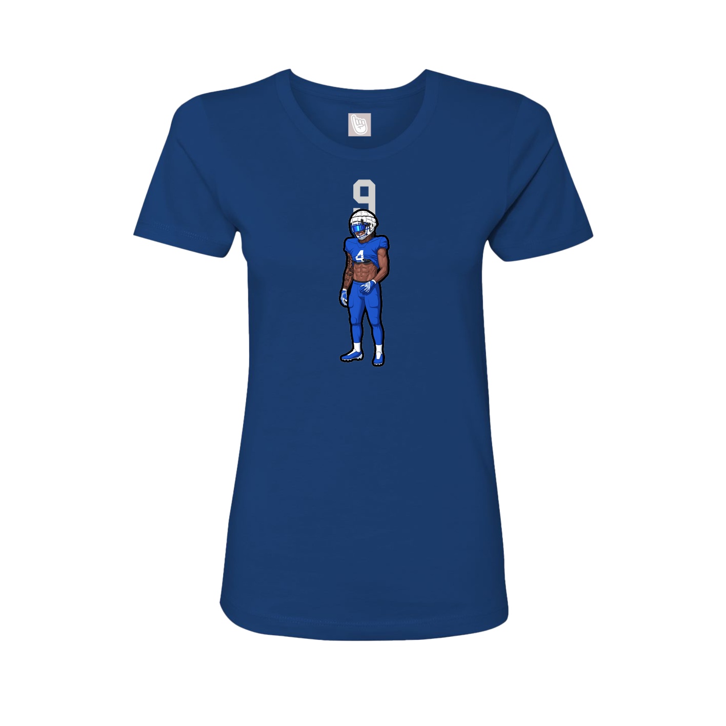 Womens Tee — Number Top in Royal