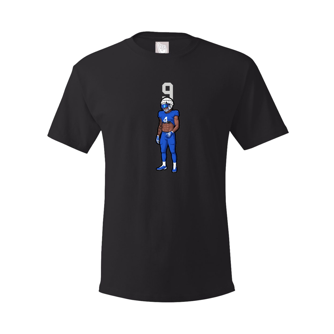 Youth Tee — Number Top in Black