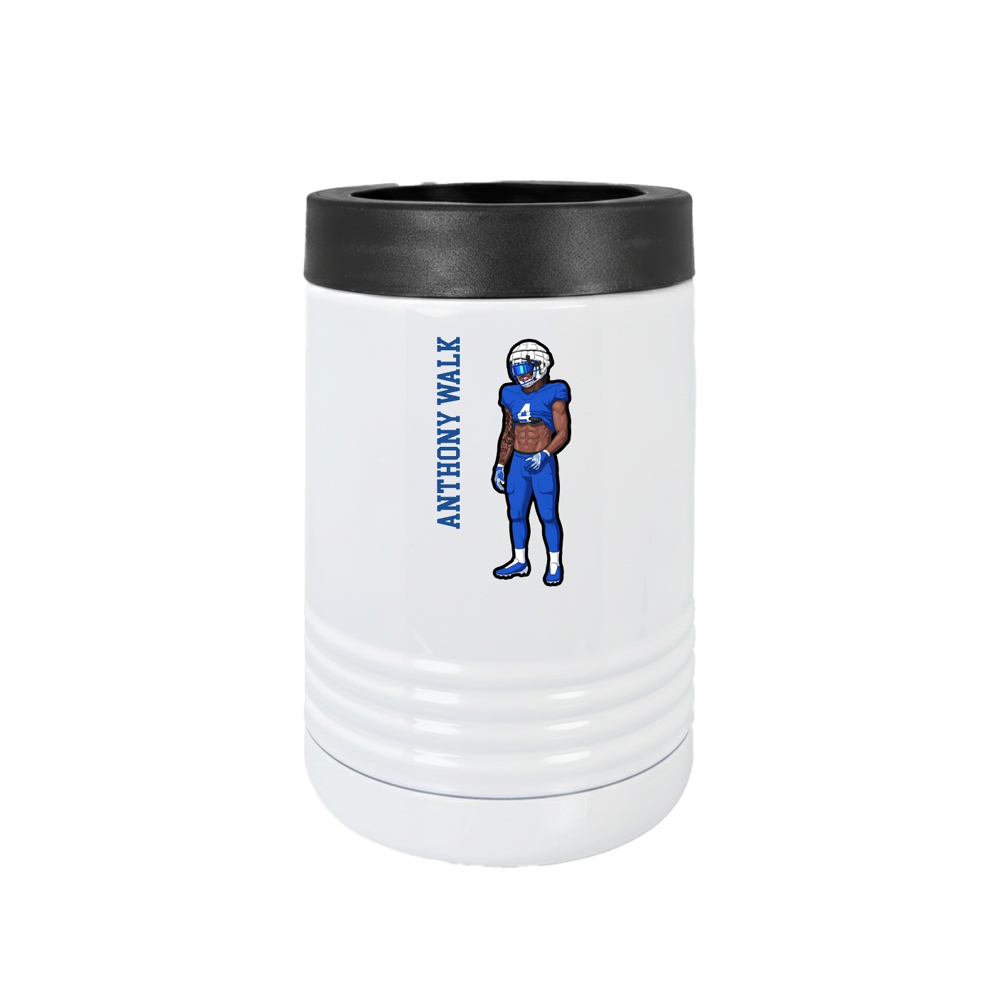 Beverage Holder — Name Vertical in White