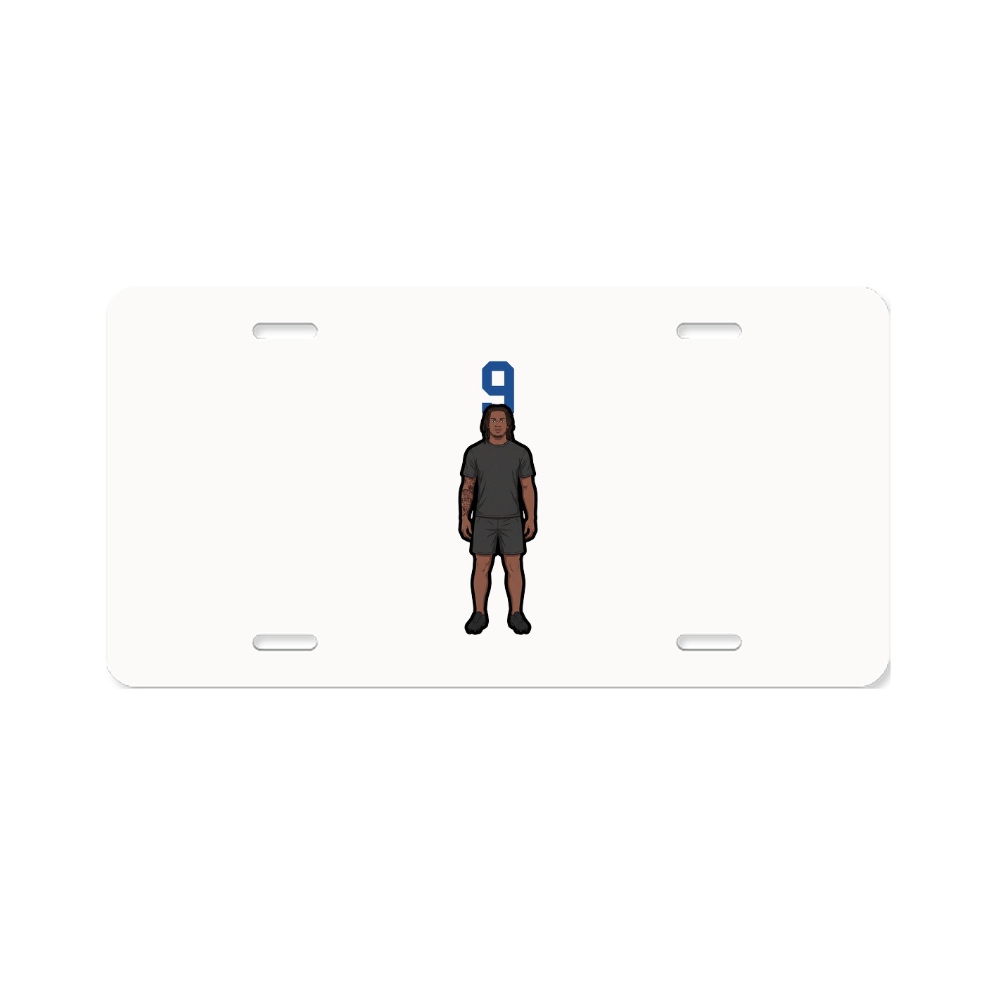 License Plate — Number Top in Classic