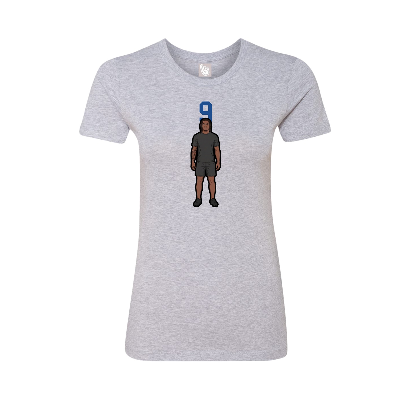 Womens Tee — Number Top in Grey