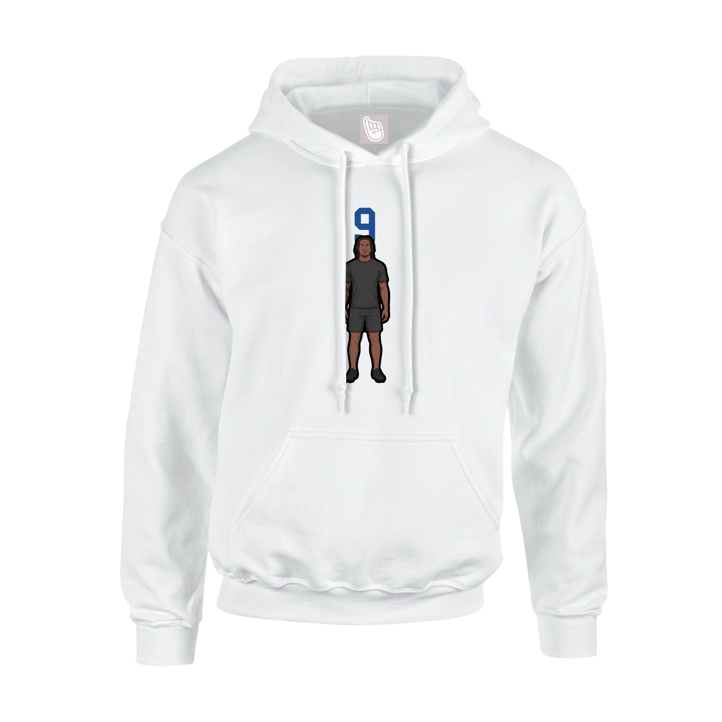 Youth Hoodie — Number Top in White