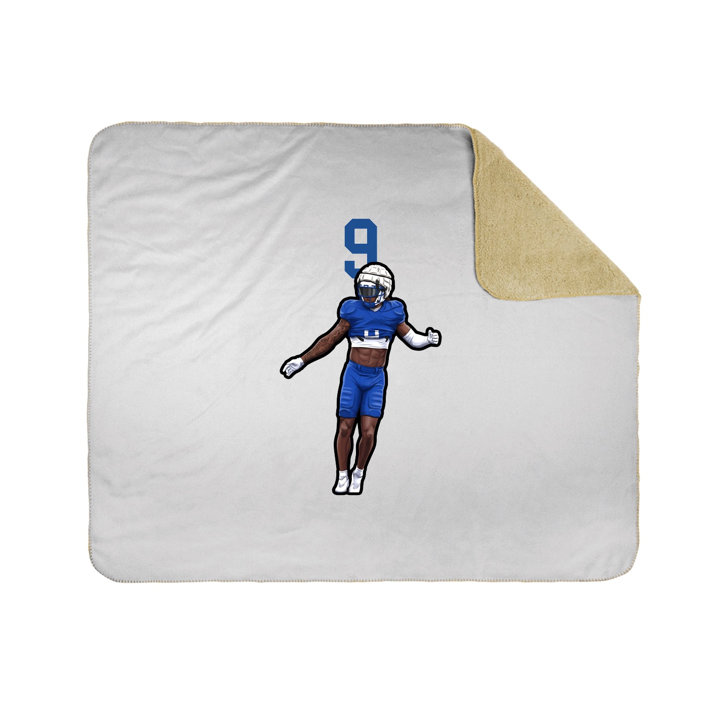 Throw Blanket — Number Top in White