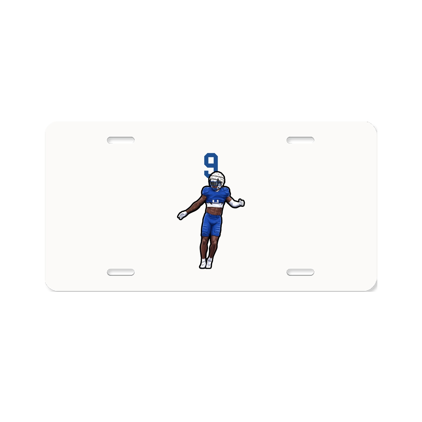 License Plate — Number Top in Classic