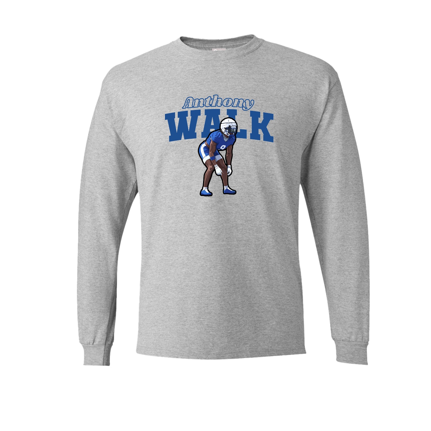 Long Sleeve Tee — Name Arch in Grey