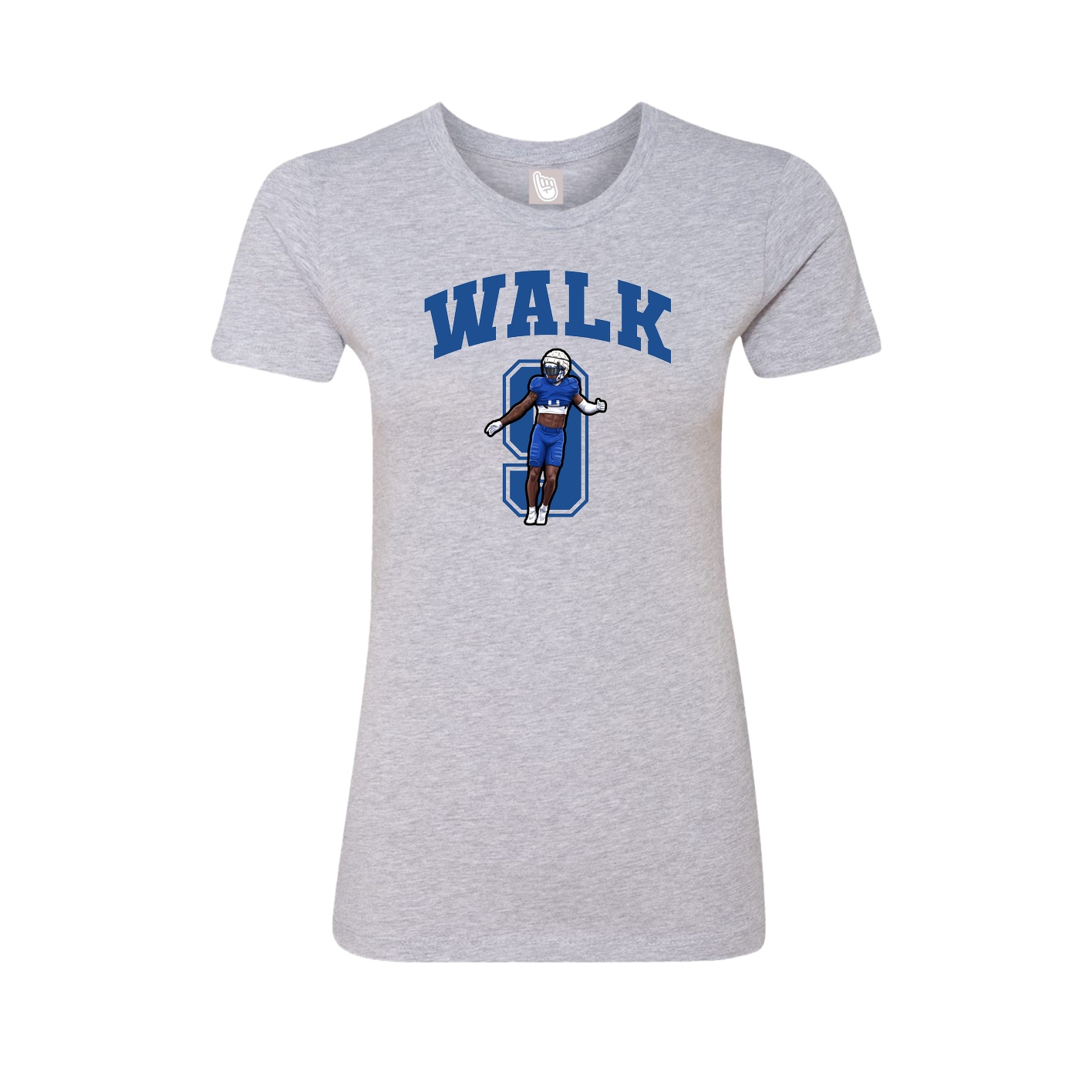 Fitted Women's Tee — Number in Grey