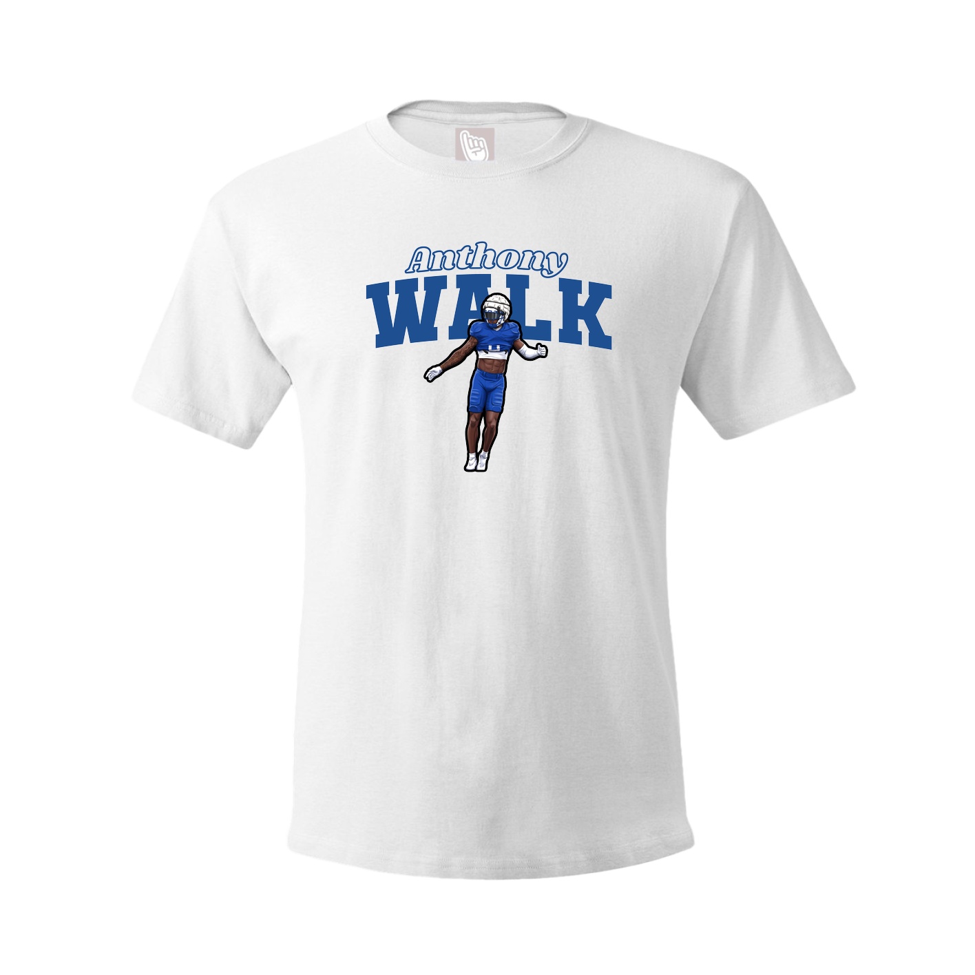Youth Tee — Name Arch in White