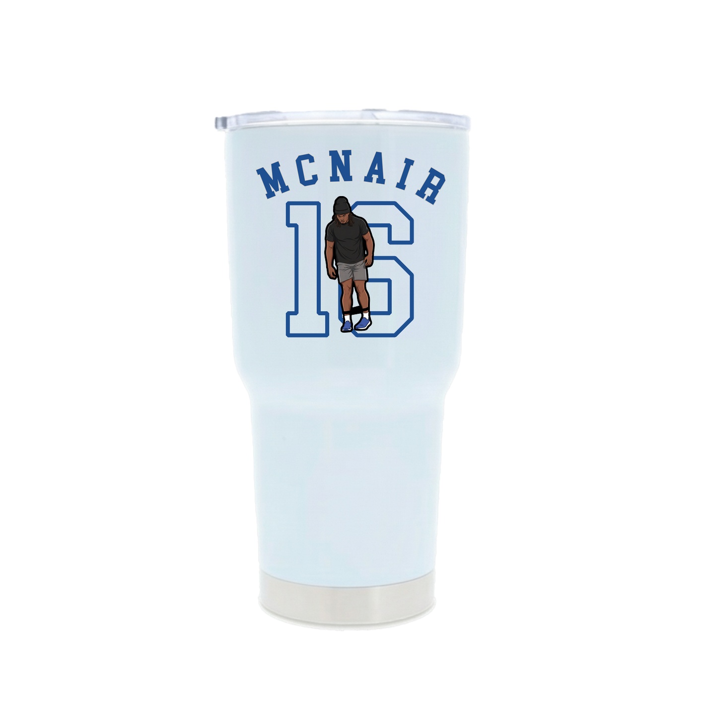 30oz Stainless Steel Tumbler — Shirsey Arch in White