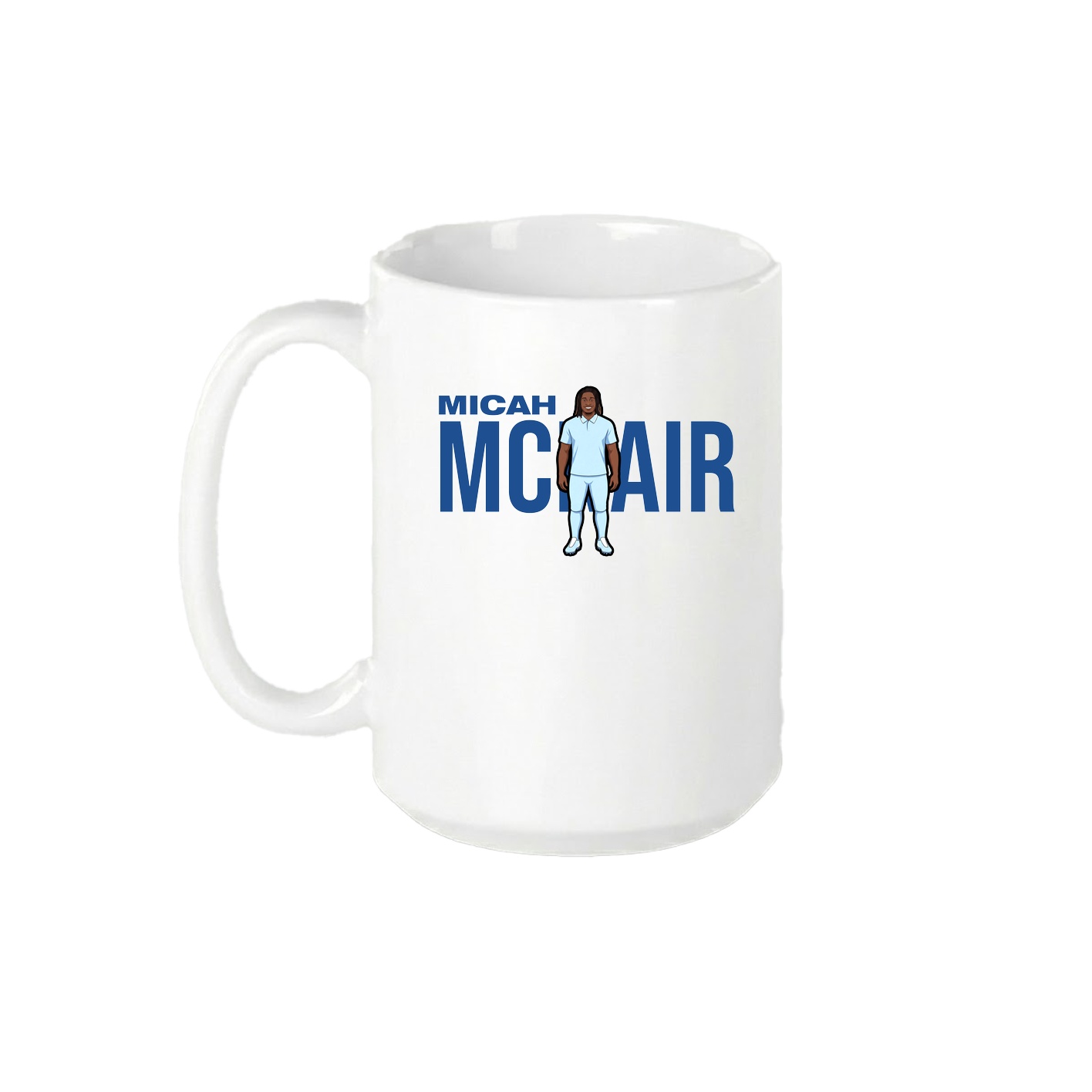 15oz Coffee Mug — Player Name in White