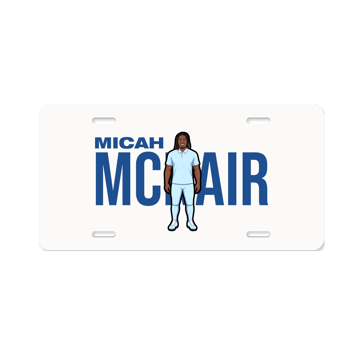 License Plate — Player Name in Classic