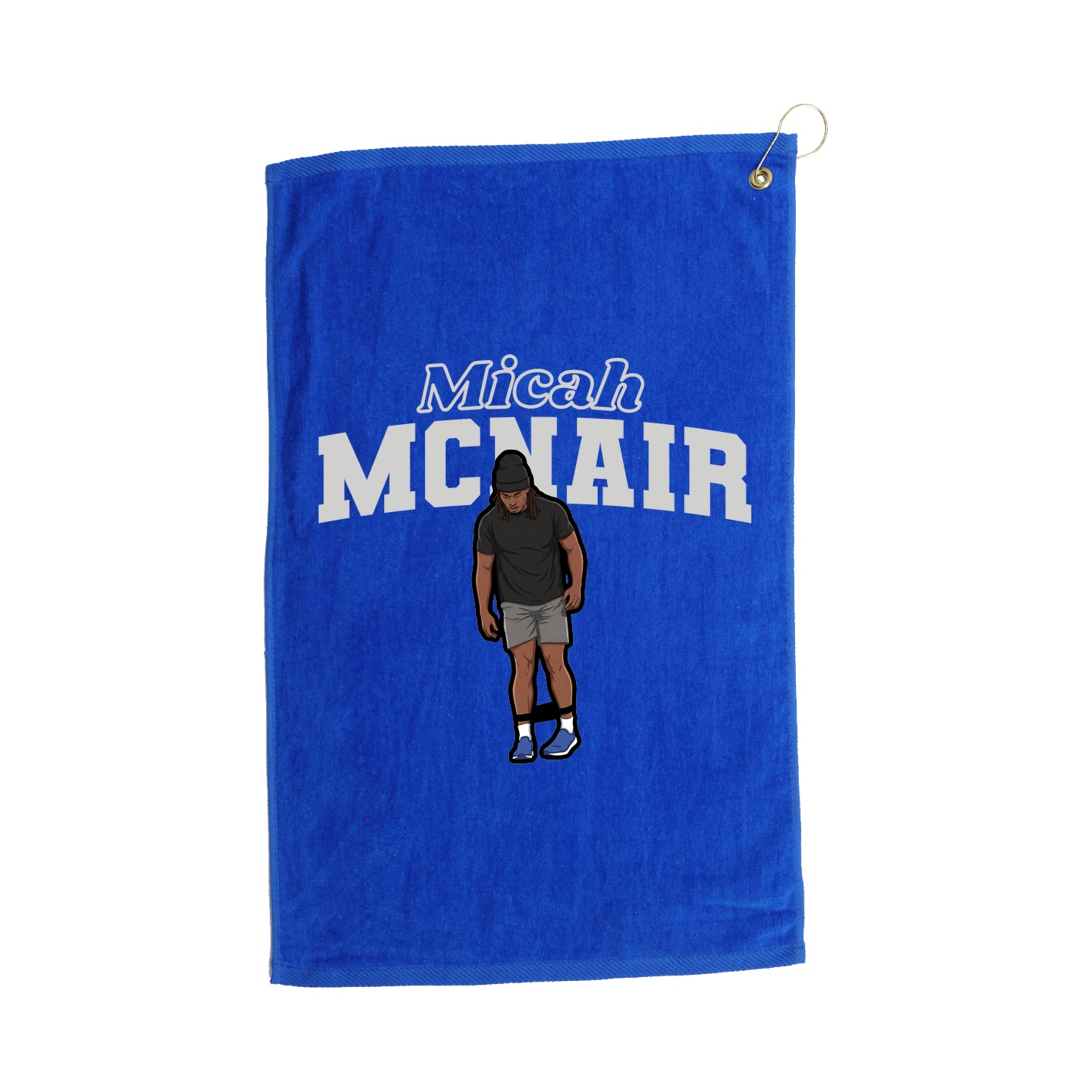 Golf Towel — Name Arch in Royal