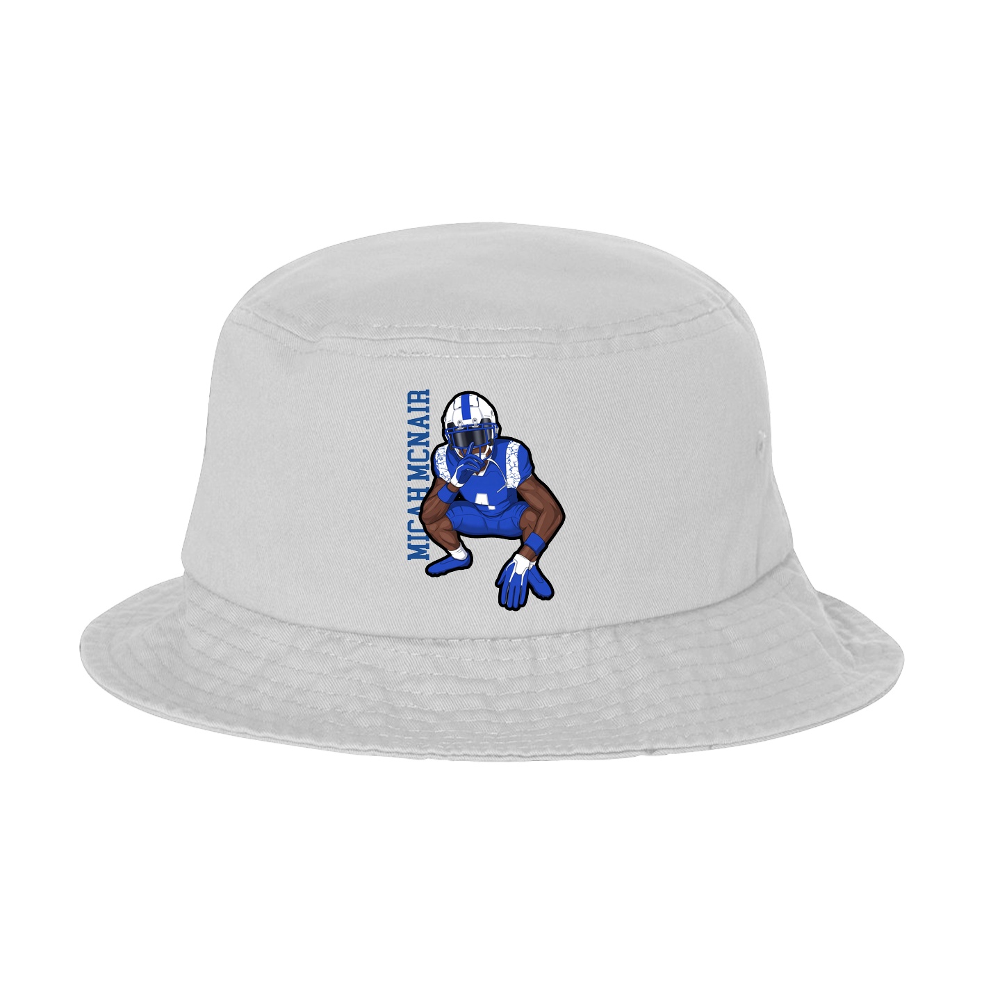 Bucket Cap — Name Vertical in White