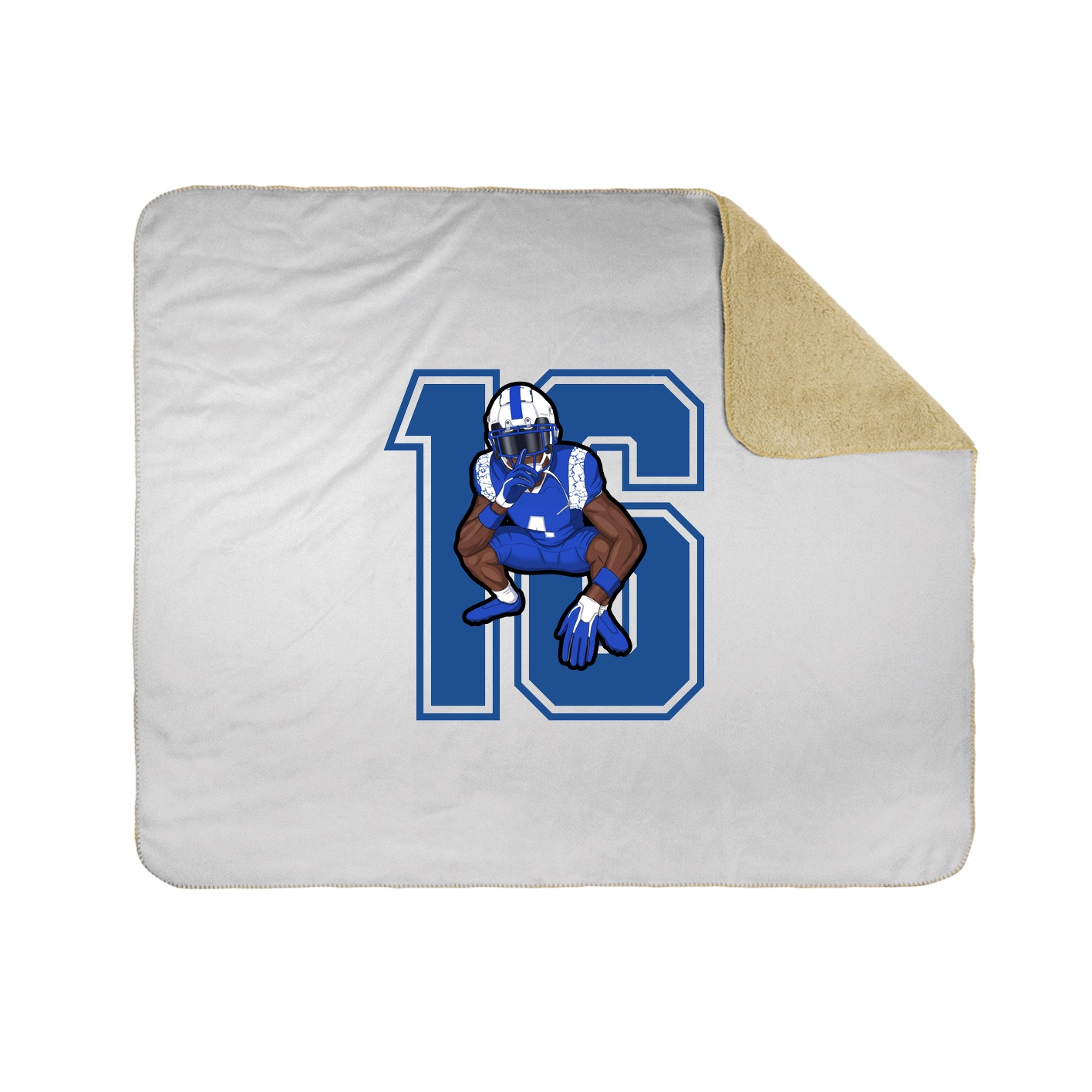 Throw Blanket — Number in White