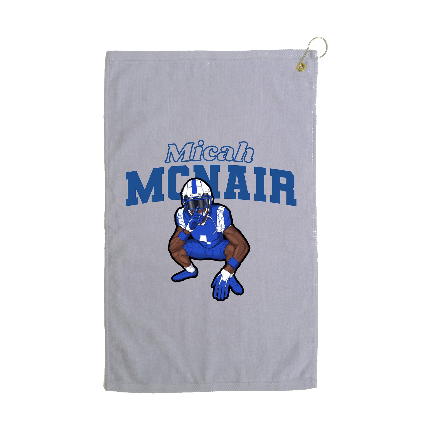 Golf Towel — Name Arch in Grey