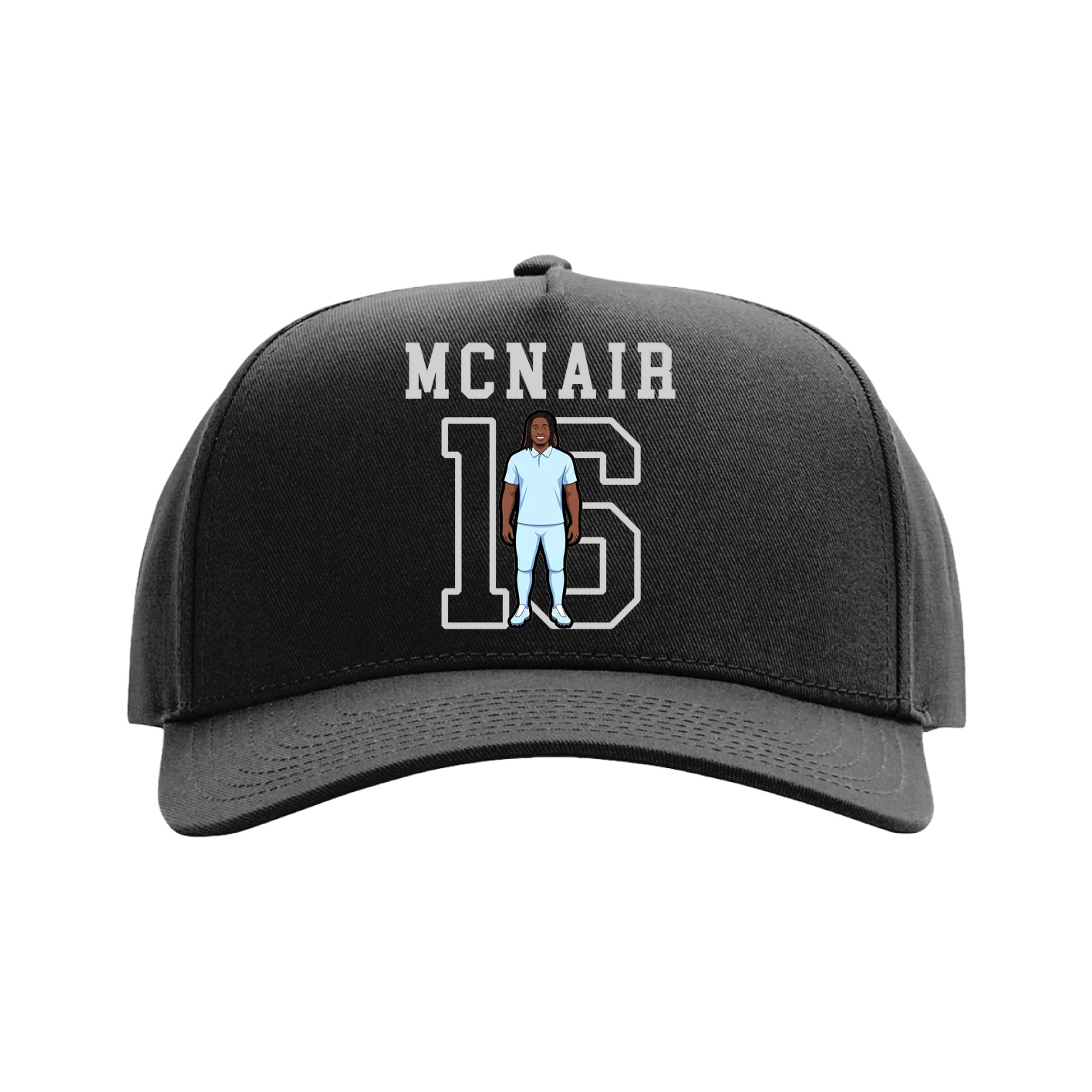 Full Fabric Five-Panel Champ Cap — Shirsey in Black