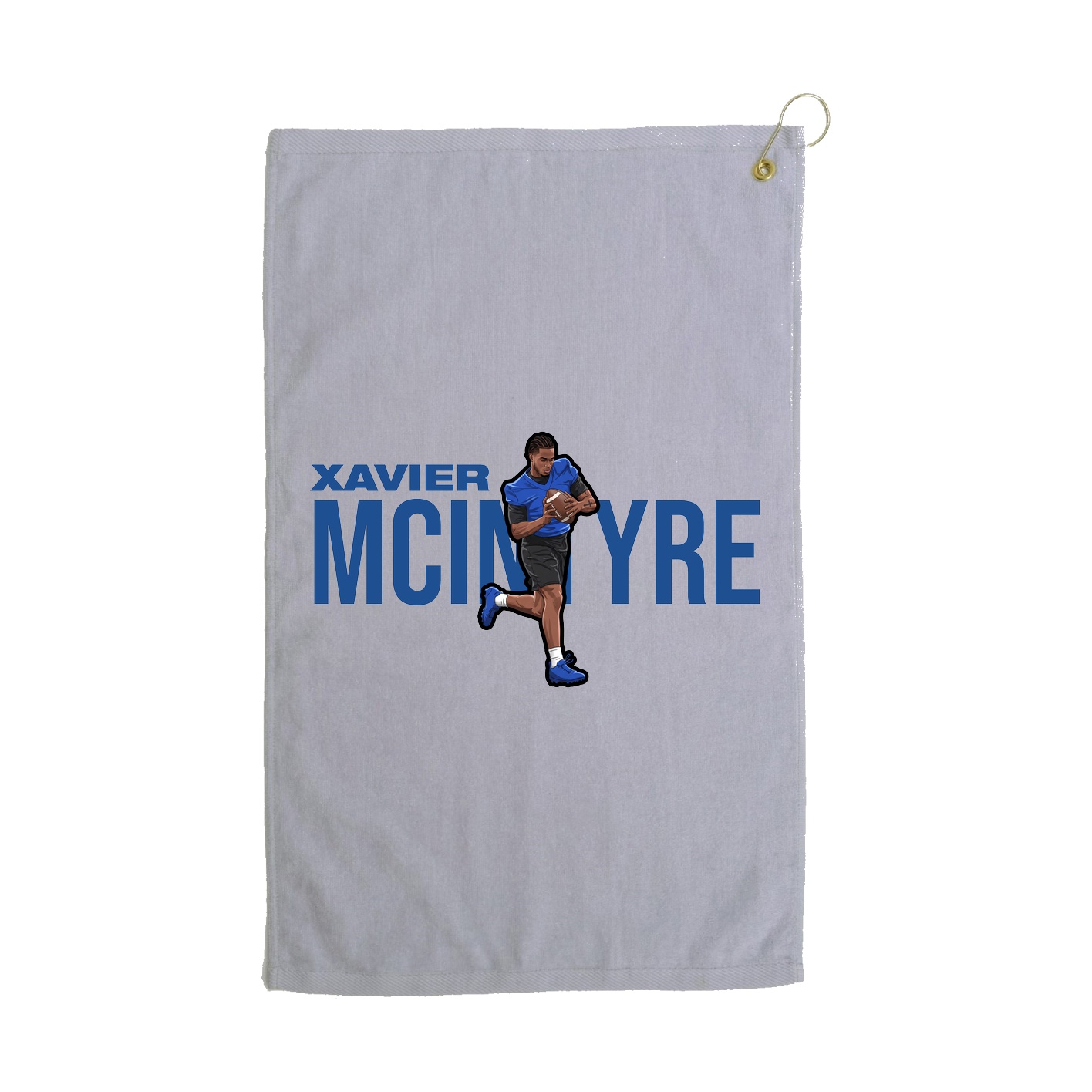 Golf Towel — Player Name in Grey