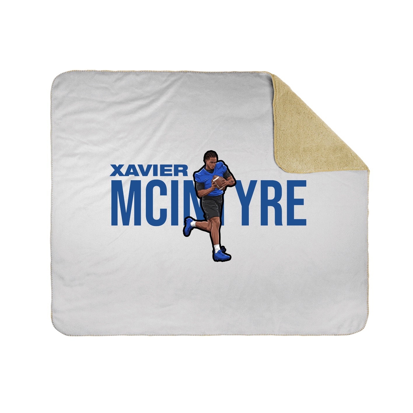 Throw Blanket — Player Name in White