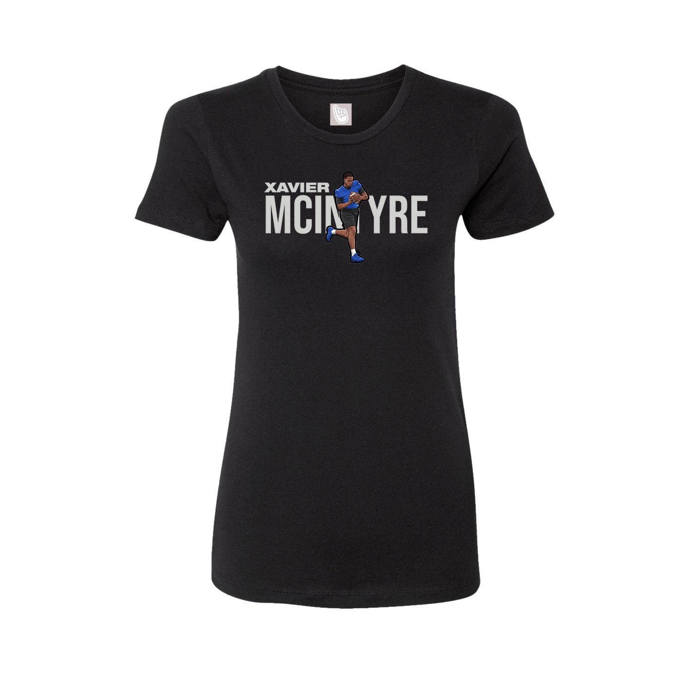 Fitted Women's Tee — Player Name in Black