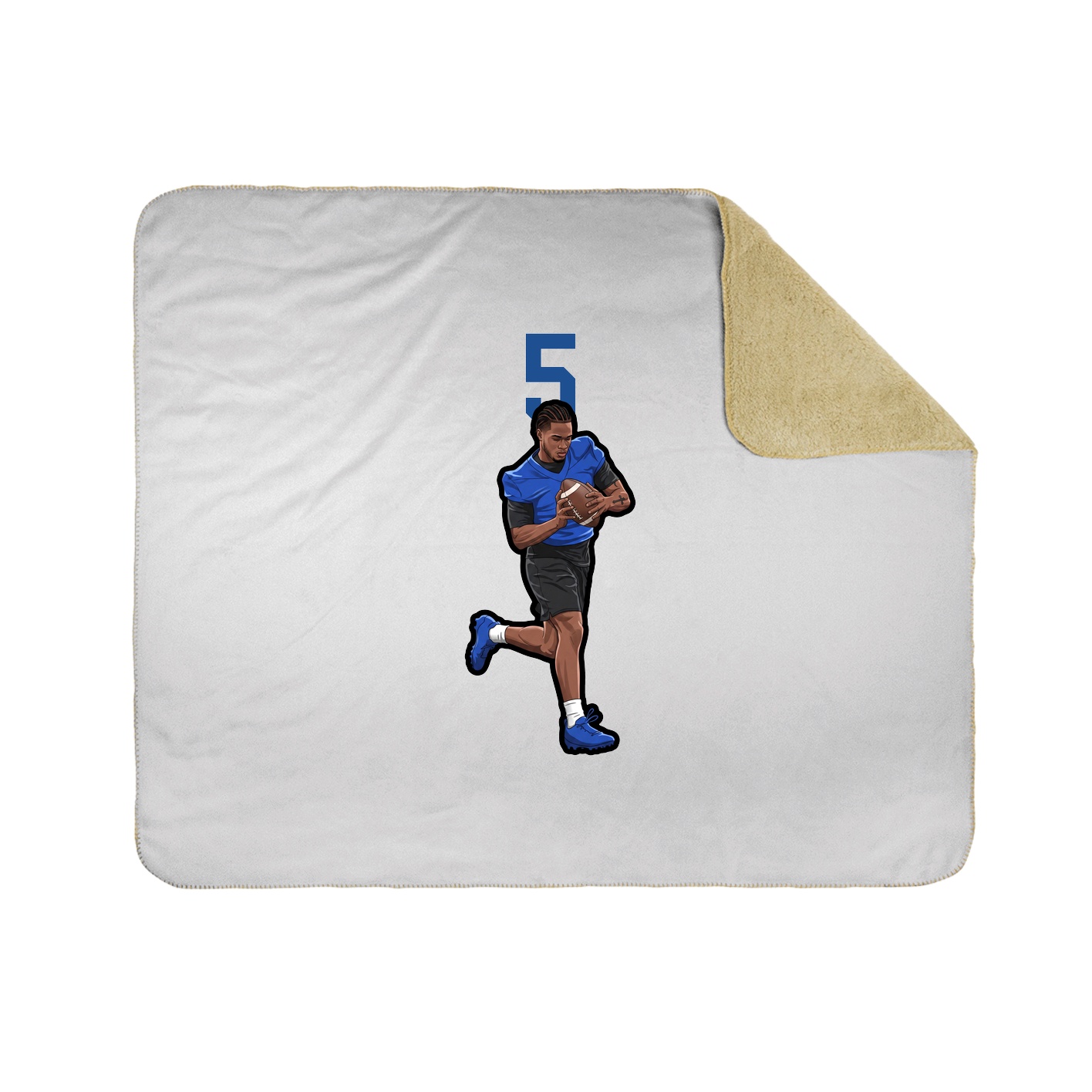 Throw Blanket — Number Top in White