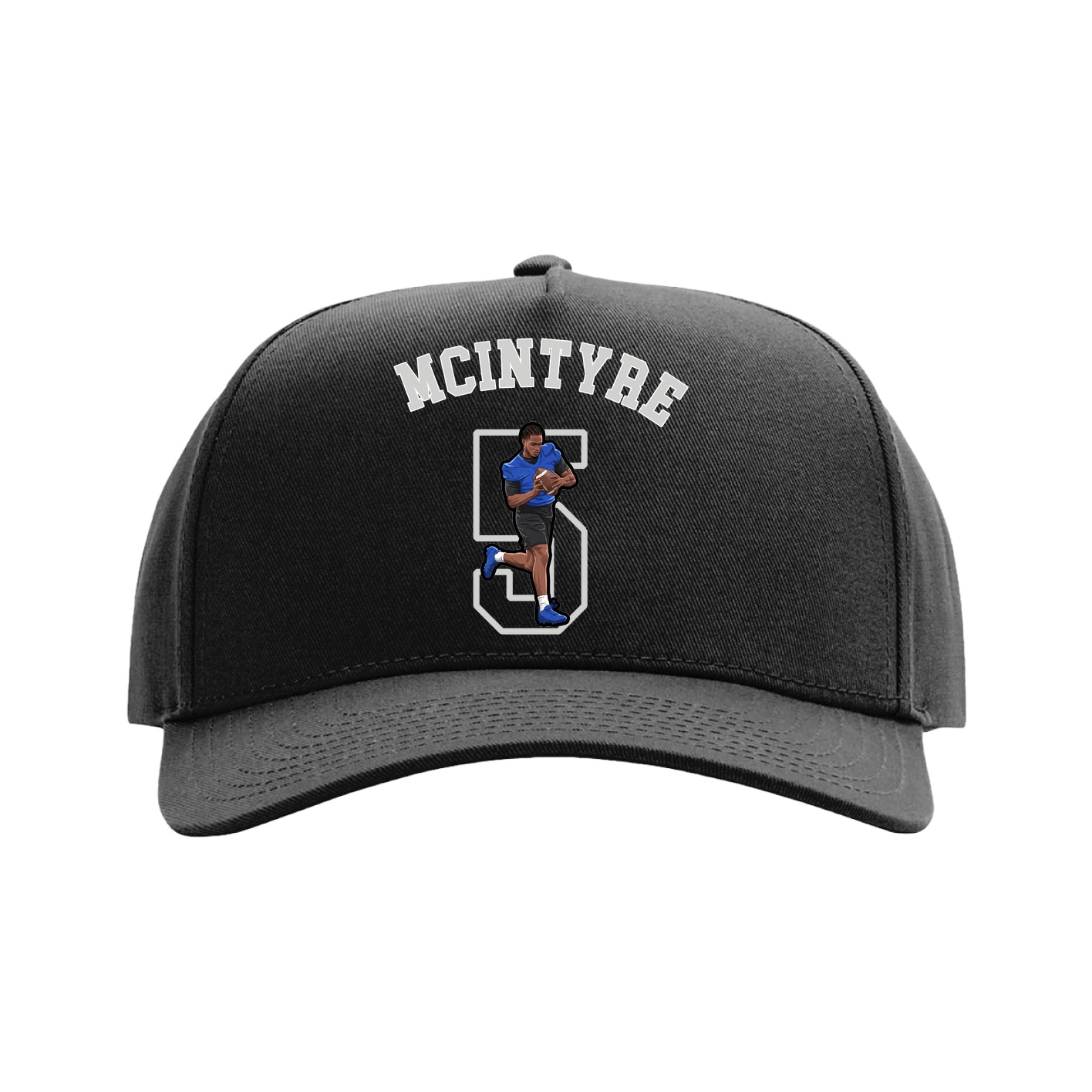 Full Fabric Five-Panel Champ Cap — Shirsey Arch in Black