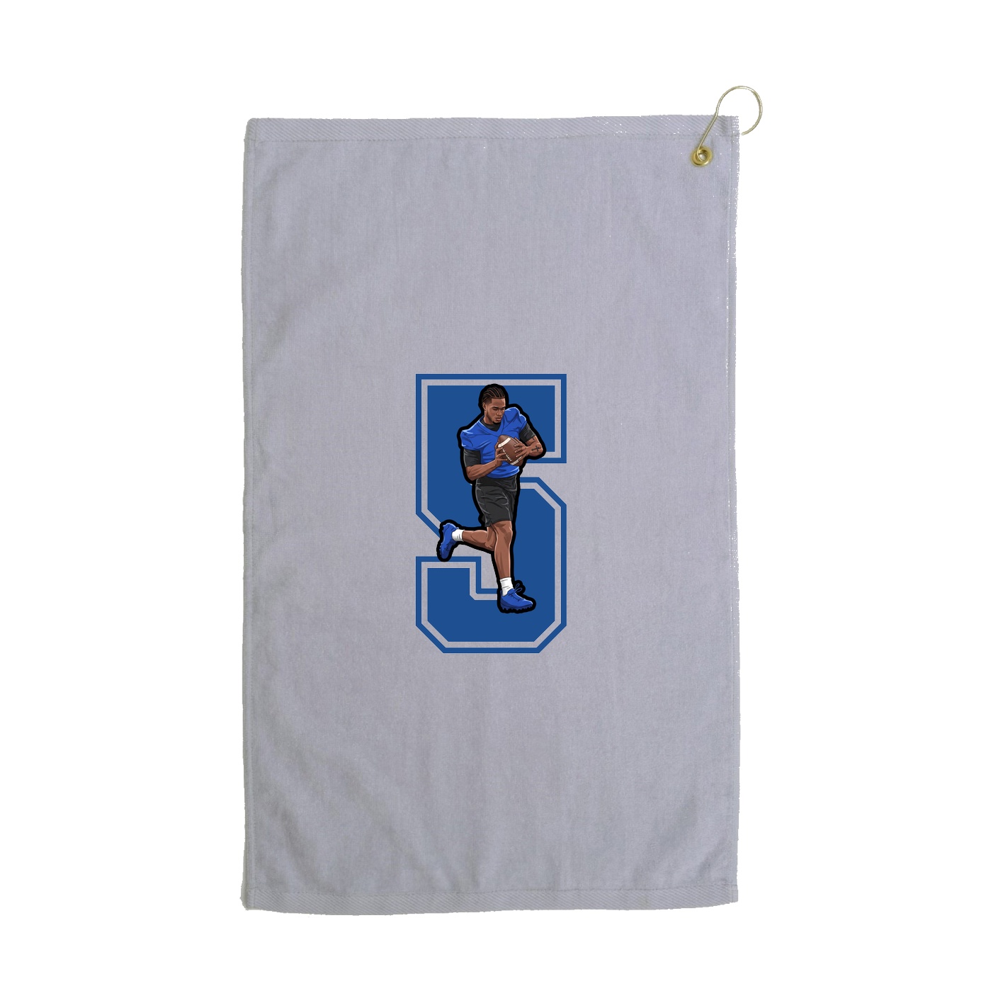 Golf Towel — Number in Grey
