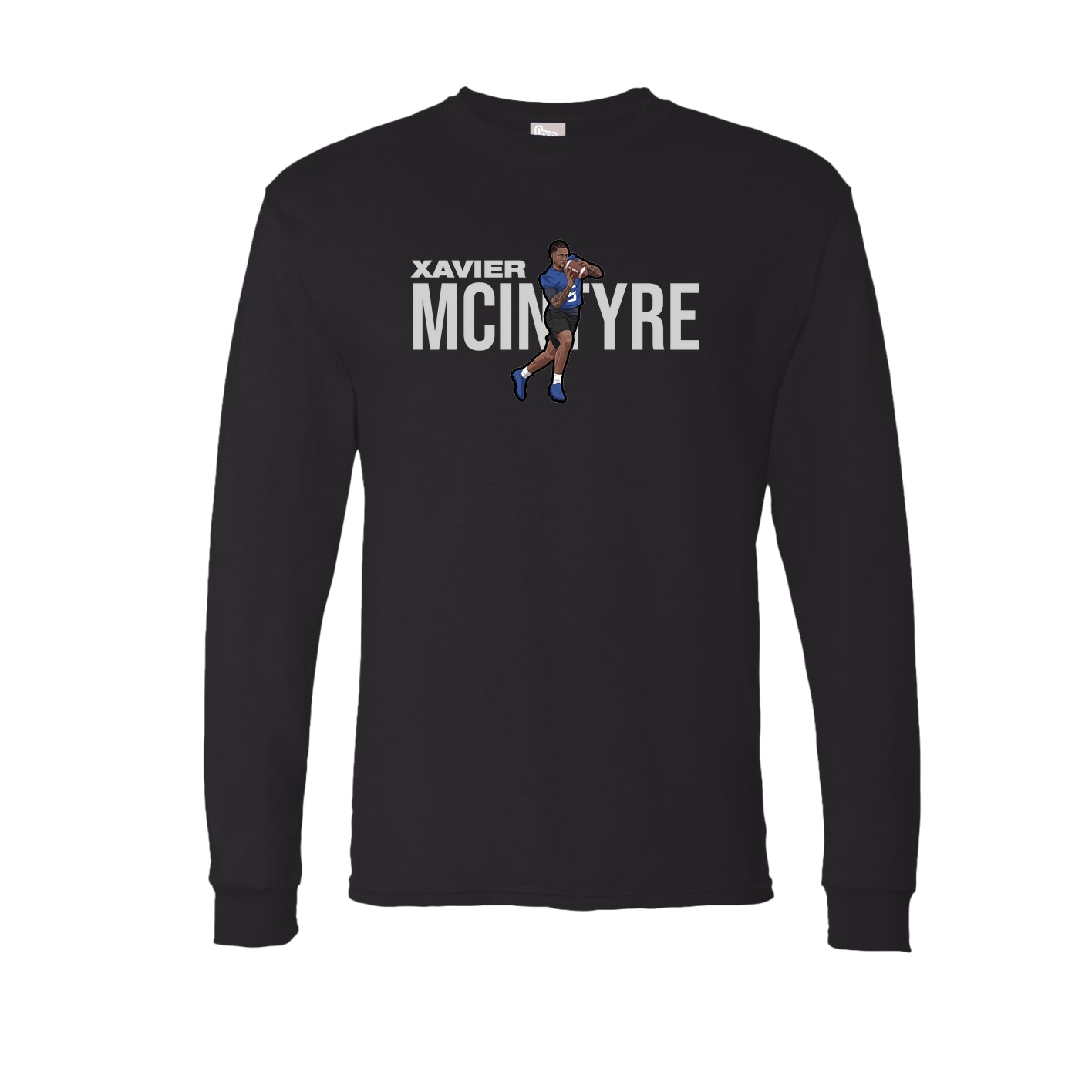 Long Sleeve Tee — Player Name in Black