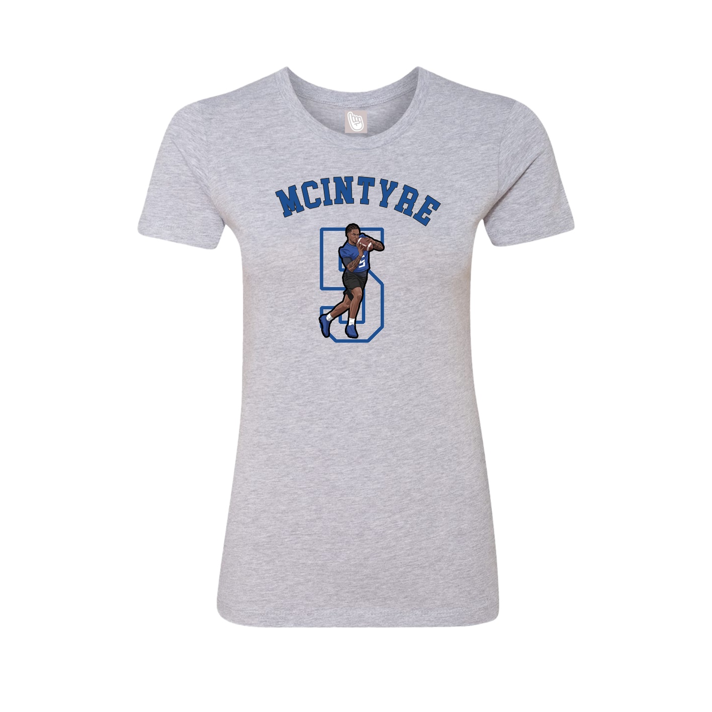 Fitted Women's Tee — Shirsey Arch in Grey