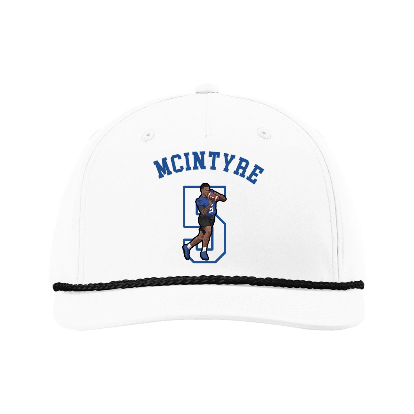 Five-Panel Classic Rope Cap — Shirsey Arch in White