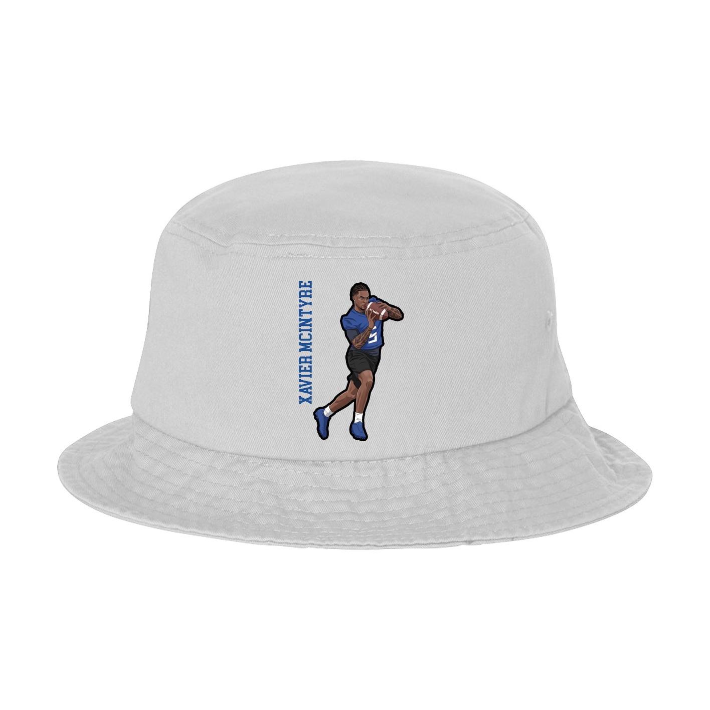 Bucket Cap — Name Vertical in White