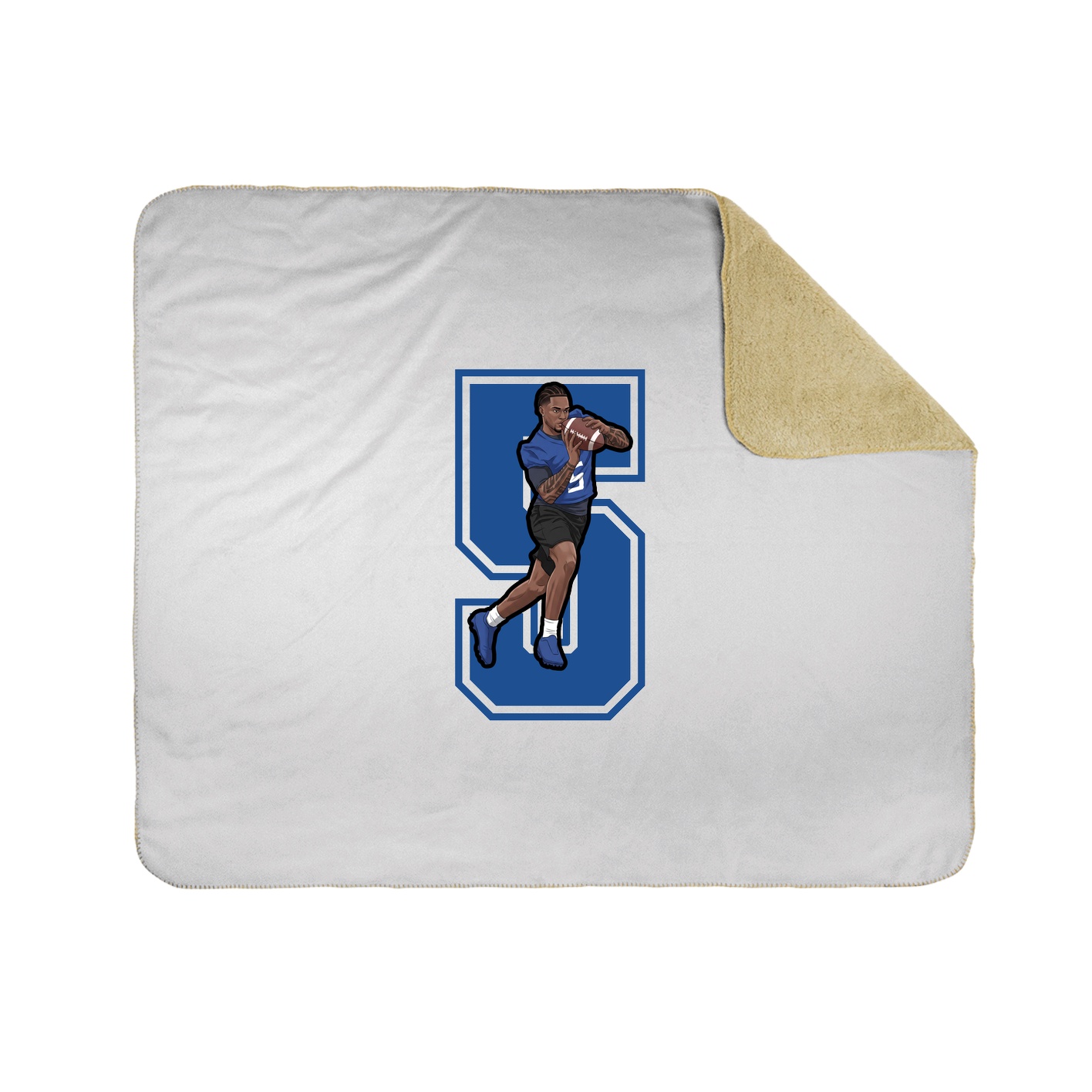 Throw Blanket — Number in White
