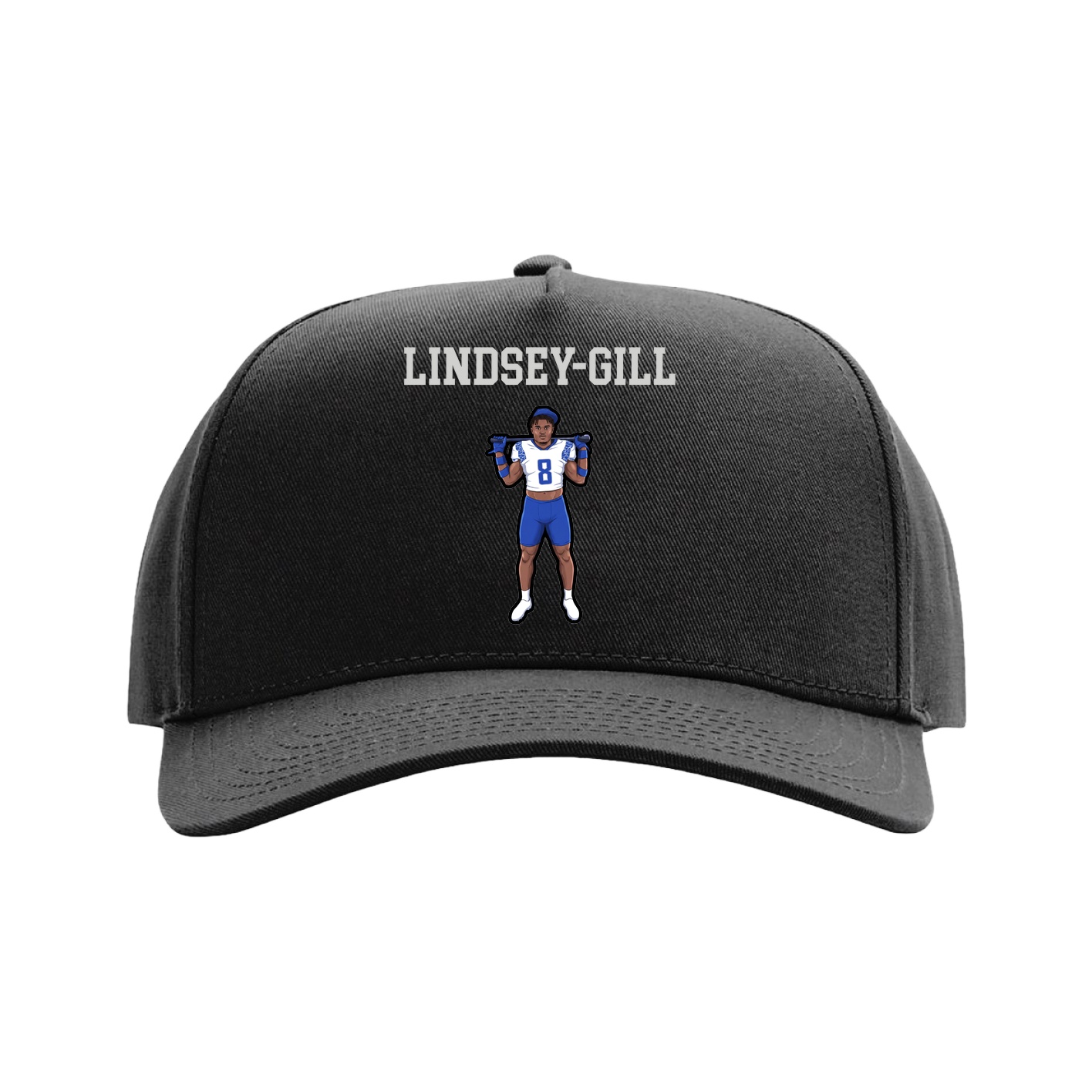 Full Fabric Five-Panel Champ Cap — Shirsey in Black