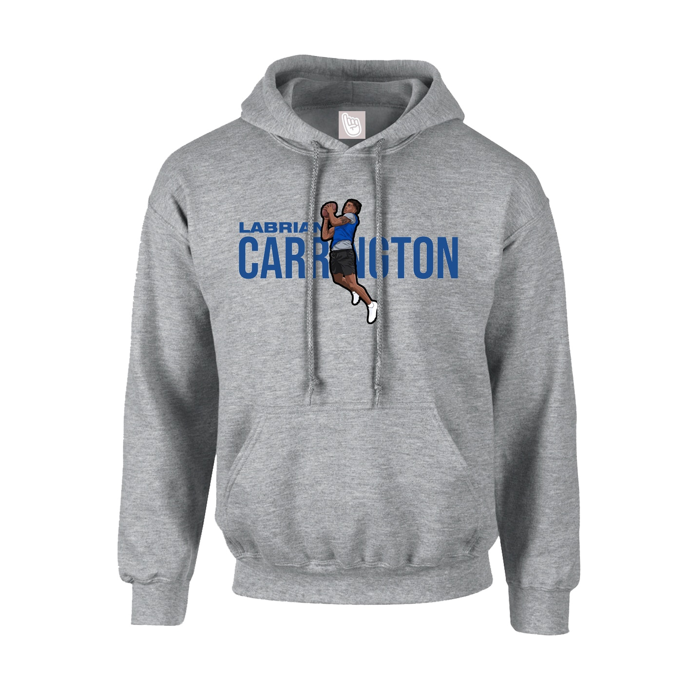 Hoodie — Player Name in Grey