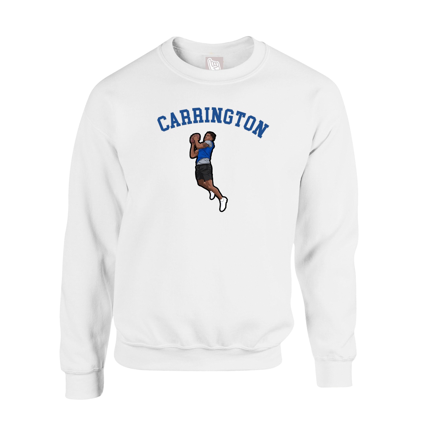 Fleece Crew — Shirsey Arch in White