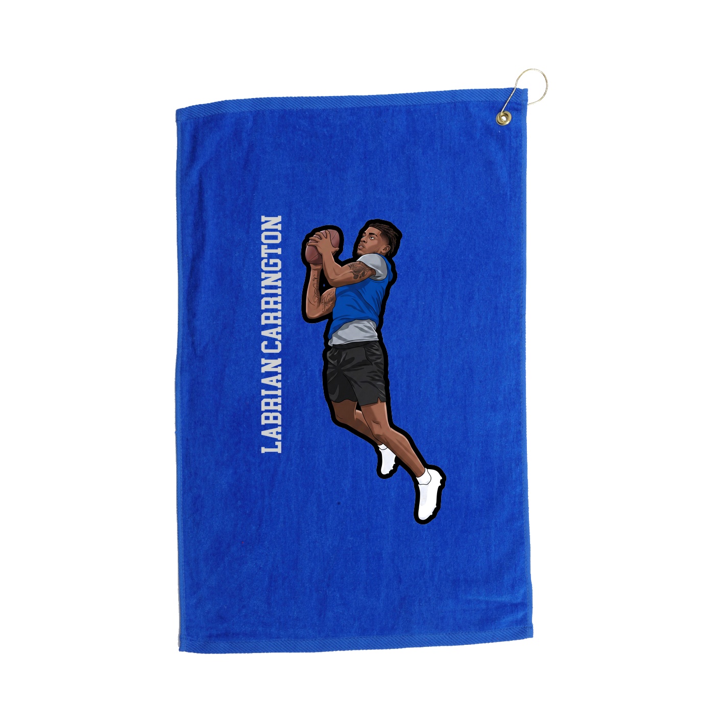 Golf Towel — Name Vertical in Royal