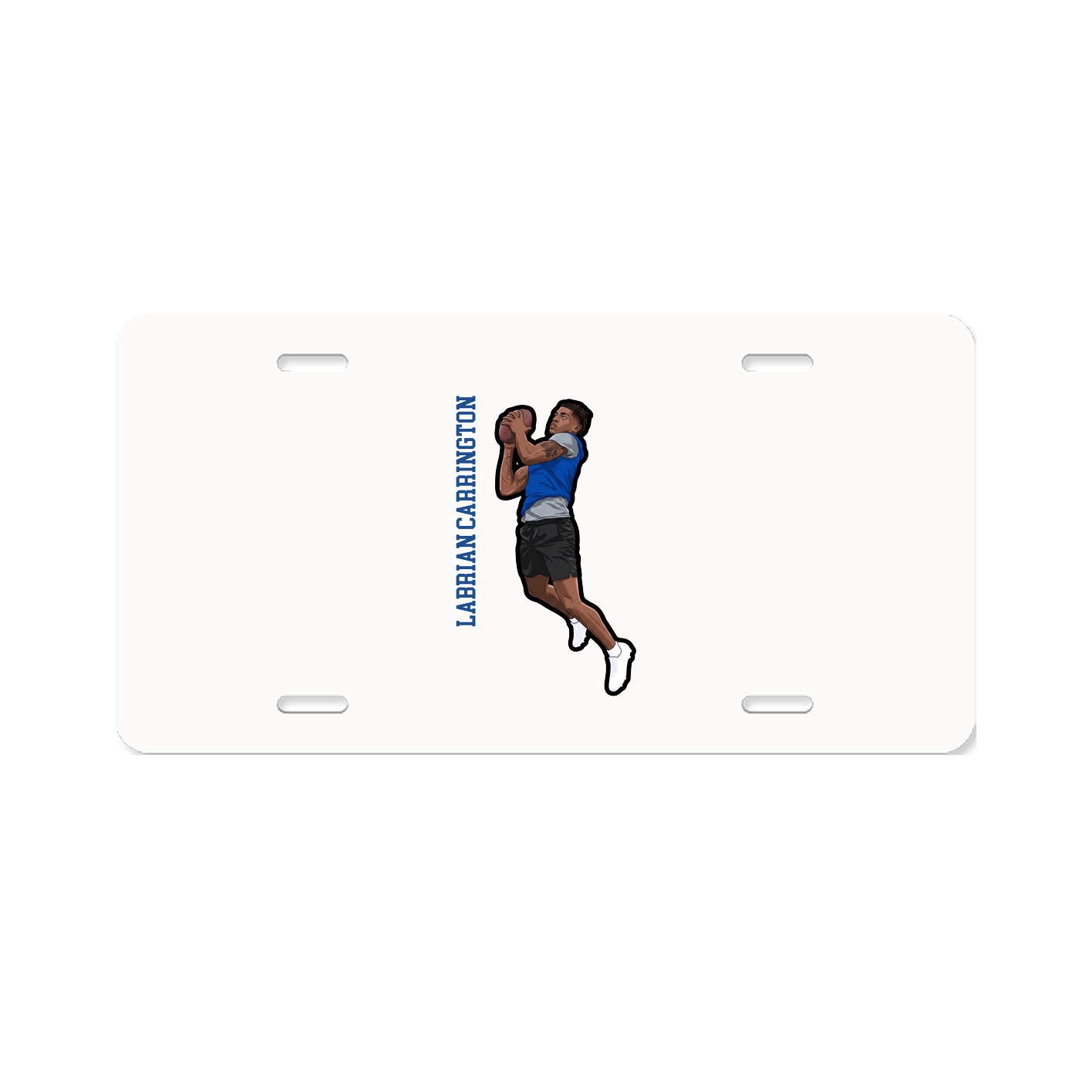 License Plate — Name Vertical in Classic