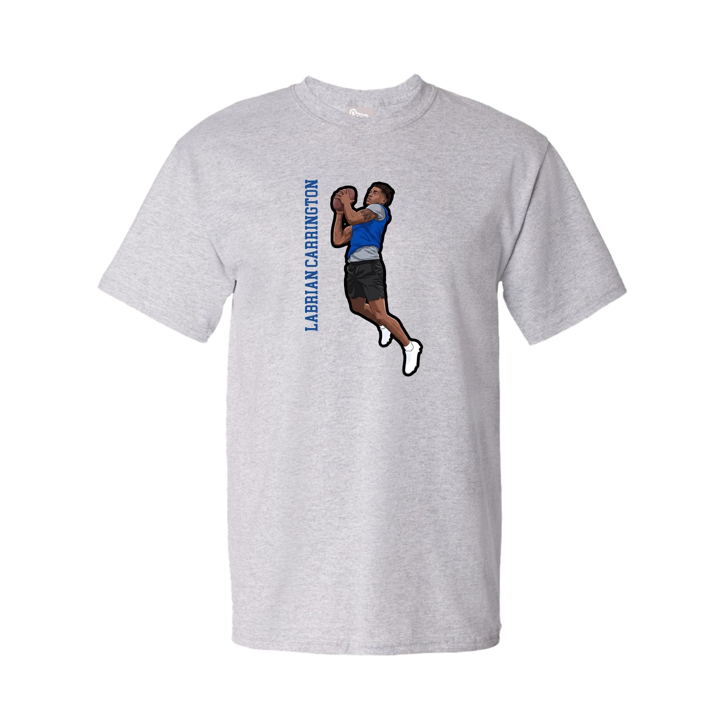 Youth Tee — Name Vertical in Grey