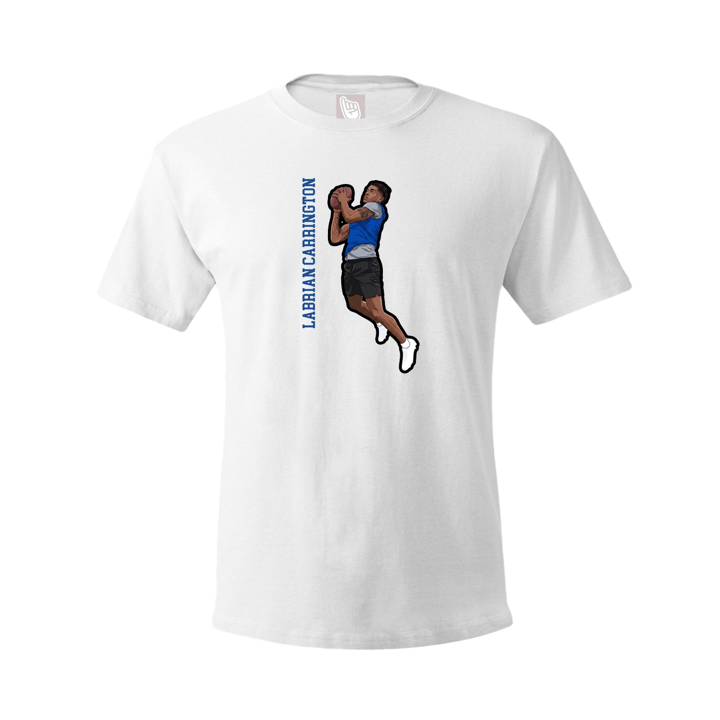 Youth Tee — Name Vertical in White