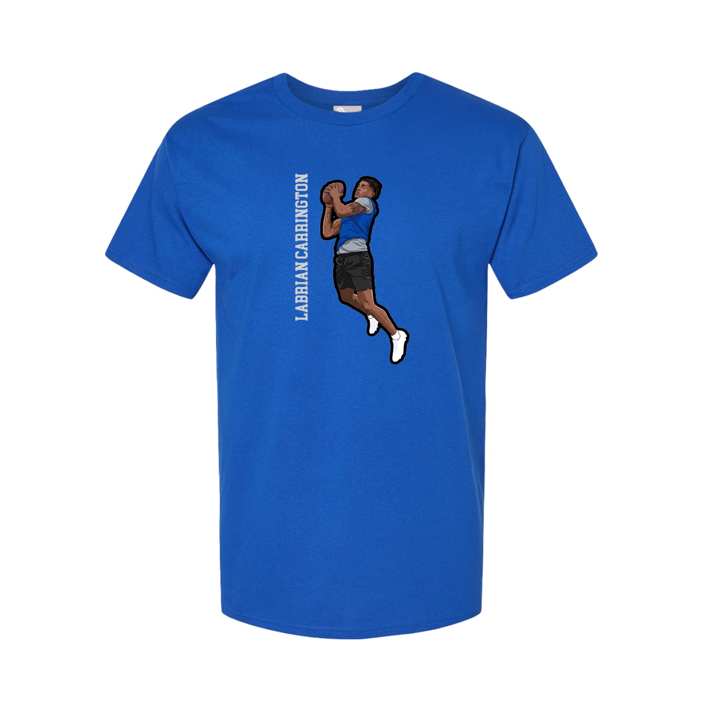 Youth Tee — Name Vertical in Royal