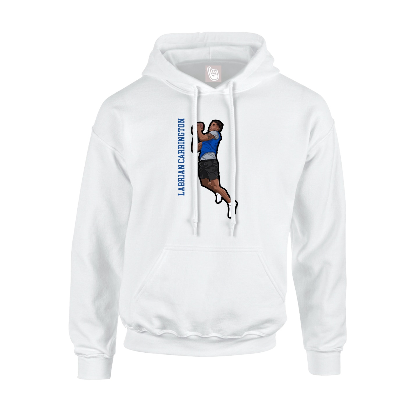 Hoodie — Name Vertical in White