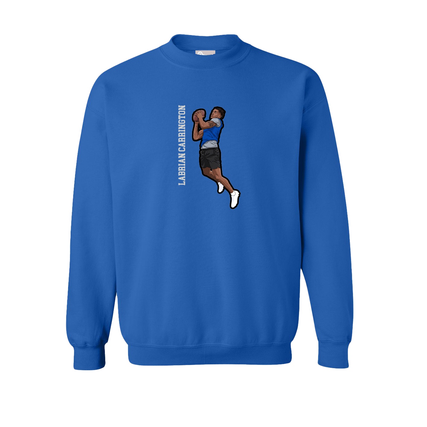 Fleece Crew — Name Vertical in Royal