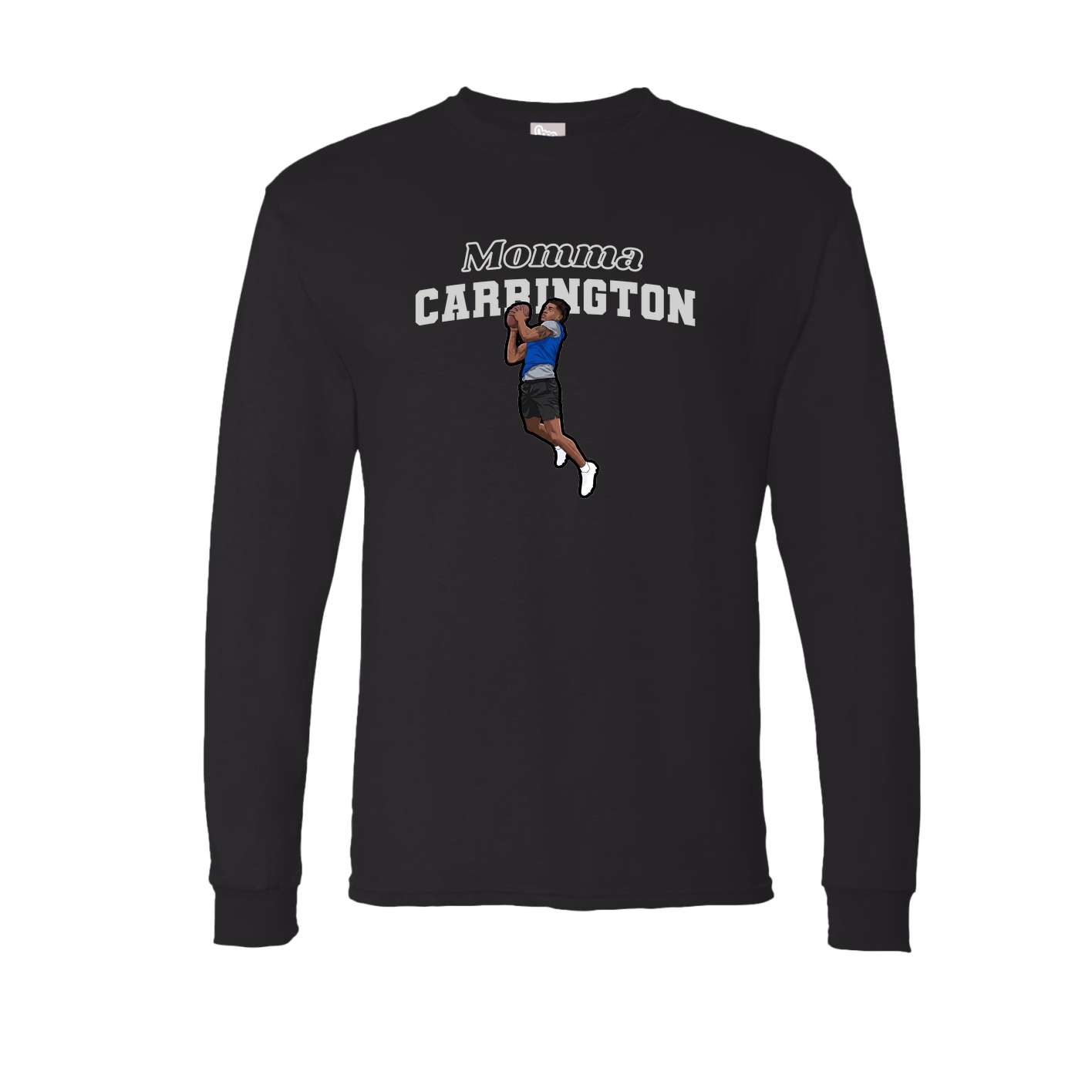 Long Sleeve Tee — Mothers Day Block in Black
